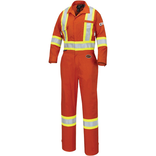 7702W FR-Tech&reg; Women's FR/Arc-Rated Coveralls, Size X-Small, High Visibility Orange, 10 cal/cm² Superchem Industries