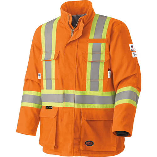 5533 Manteau de s&eacute;curit&eacute; ignifuge, Petit, Orange haute visibilit&eacute;, 58 cal/cm² Superchem Industries