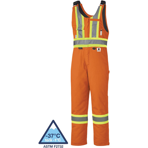 5534A Flame-Resistant Quilted Safety Overalls, Small, Orange Superchem Industries