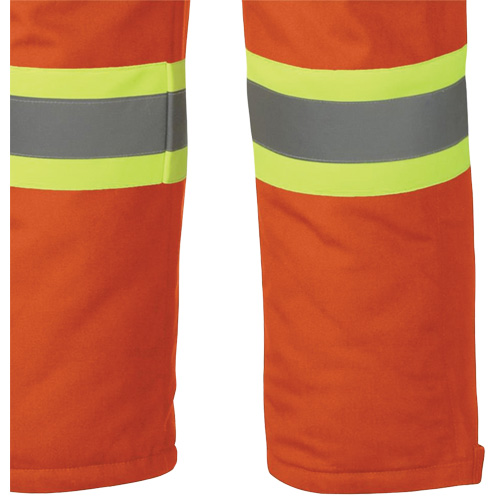 5534A Flame-Resistant Quilted Safety Overalls, Small, Orange Superchem Industries