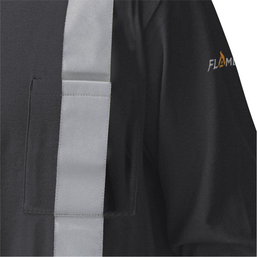 340SFA Chemise de s&eacute;curit&eacute; &agrave; manches longues ignifuge, Petit, Noir Superchem Industries