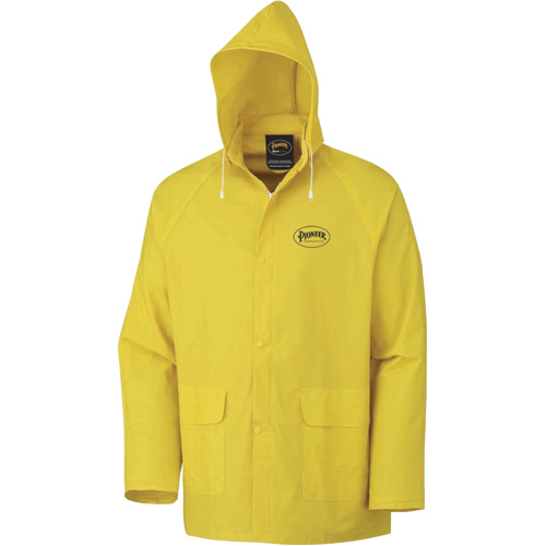 577J Rain Jacket, Polyester/PVC, Small, Yellow Superchem Industries