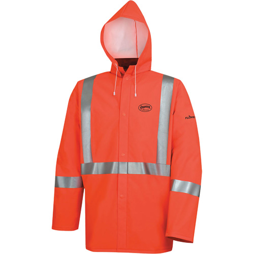 576J Veste de pluie ignifuge haute visibilit&eacute;, Petit, Orange haute visibilit&eacute; Superchem Industries