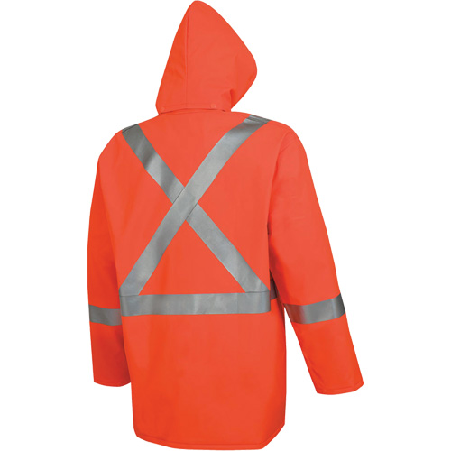 576J Veste de pluie ignifuge haute visibilit&eacute;, Petit, Orange haute visibilit&eacute; Superchem Industries