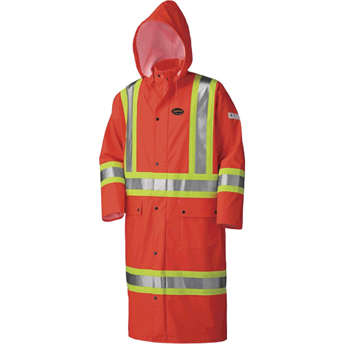 5896 Manteau long imperm&eacute;able et ignifuge, Petit, Orange haute visibilit&eacute; Superchem Industries