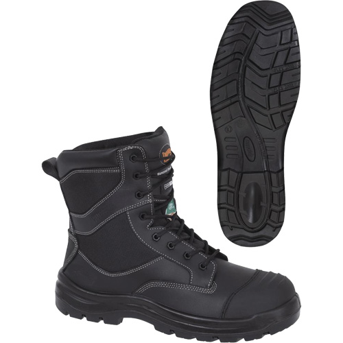 1050 Black Composite Safety Work Boots, Leather, Size 14, Impermeable Superchem Industries