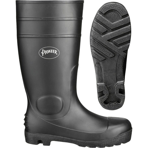 1011 Bottes de s&eacute;curit&eacute;, PVC, Pointure 10, Semelle R&eacute;sistant aux perforations Superchem Industries