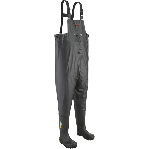 1043 Chest Waders, 10, Steel Toe Superchem Industries
