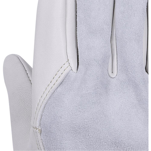 535G Gants de chauffeur beige, Petit, Paume en Cuir fleur de vache Superchem Industries