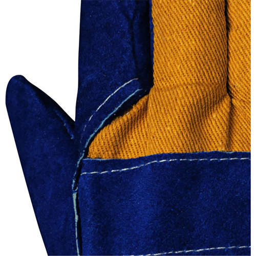 630 Gants d'appareilleur isol&eacute;s bleus, Taille unique, Paume en Cuir de vache refendu, Doublure en Boa Superchem Industries