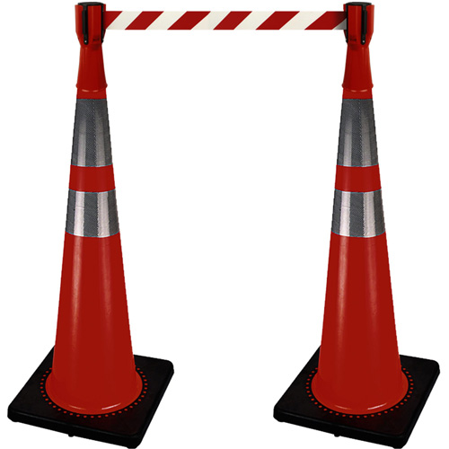 2308 Traffic Cone Topper with 10' Barricade Tape Superchem Industries