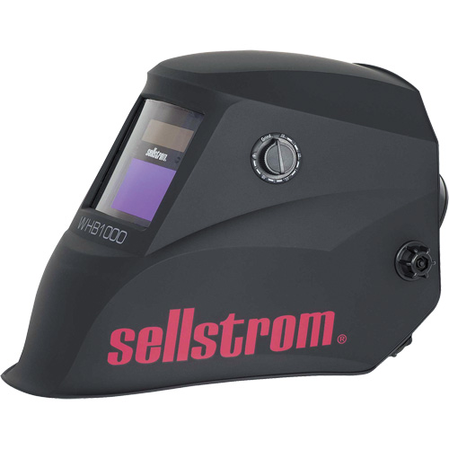 WHB1000 Advantage Series ADF Welding Helmet, 3.54" L x 1.57" W View Area, Black/Red Superchem Industries