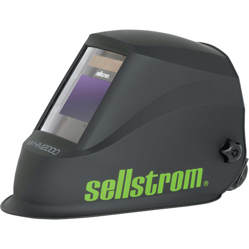 WHM2000 Advantage Plus Series ADF Welding Helmet, 3.94" L x 2.36" W View Area, Black/Green Superchem Industries