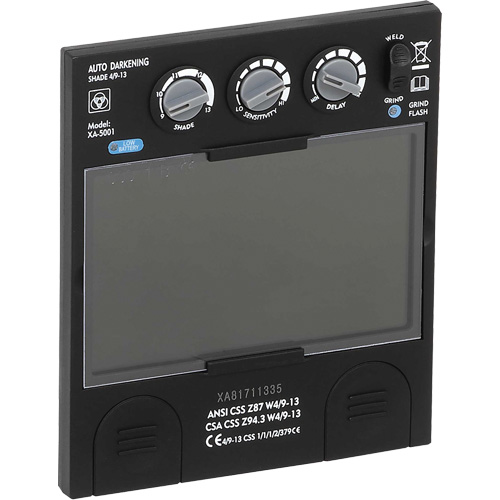 Filtre dobscurcissement automatique large &agrave; intensit&eacute; variable Advantage Plus, 5-1/4" la x 4-1/2" h Champ de vision, Pour utilisation avec S26200 Superchem Industries