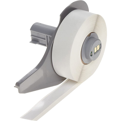 All-Weather Permanent Adhesive Label Tape, Vinyl, White, 0.5" Width Superchem Industries