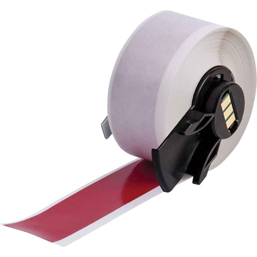 Multi-Purpose Label Tape, Vinyl, Red, 1" Width Superchem Industries