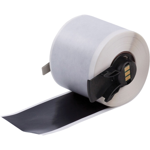 Multi-Purpose Label Tape, Vinyl, Black, 1.9" Width Superchem Industries