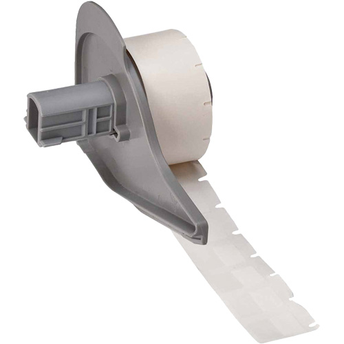 Self-Laminating Wrap-Around Wire & Cable Labels, Vinyl, 0.5" L x 0.75" H, White Superchem Industries