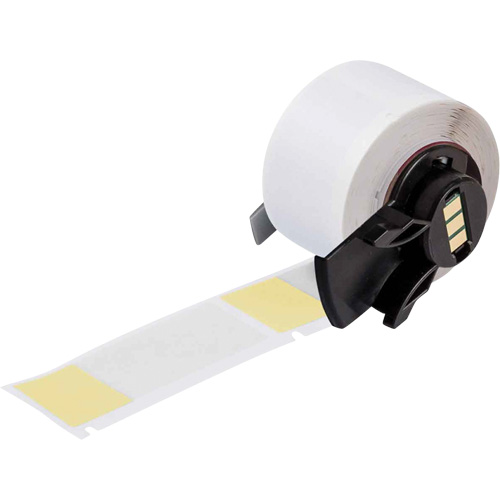 Self-Laminating Wrap-Around Wire & Cable Labels, Vinyl, 1" L x 2.5" H, White Superchem Industries