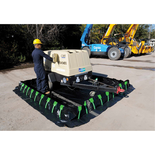 Berme Ultra-Containment Berm, Capacit&eacute; 748 gal. US, 10' la x 10' lo x 12" h, Paroi &agrave; piquets Superchem Industries
