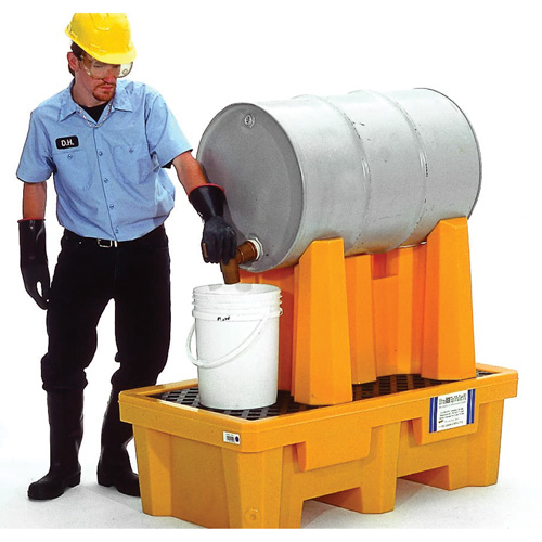 Syst&egrave;me de confinement Ultra-Drum sans drain pour 2 barils, 53" lo x 53" la x 44,8" ha, 1500 gal. US Capacit&eacute; Superchem Industries