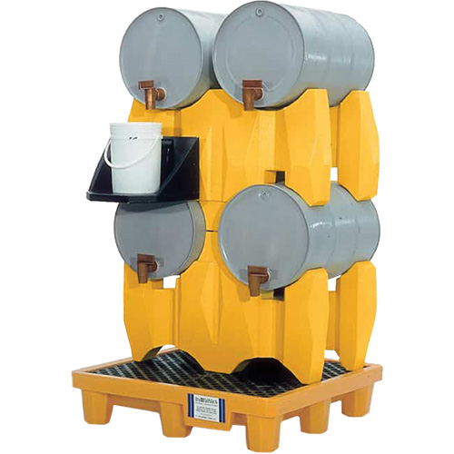 Ultra-Drum Rack 4-Drum Containment System without Drain, 53" L x 53" W x 77.8" H, 3000 US gal. Capacity Superchem Industries