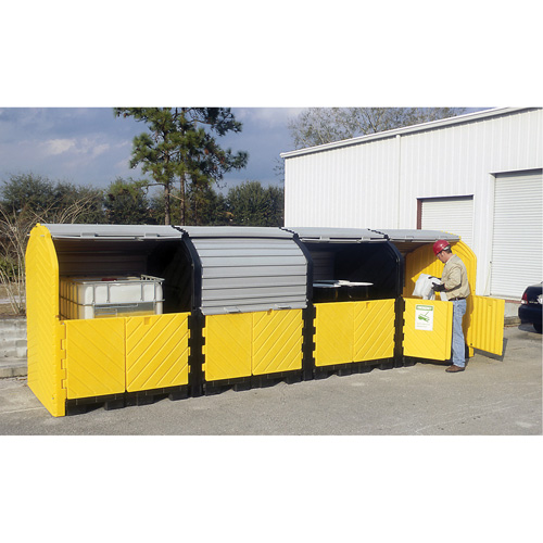 P16 Plus Ultra-Hard Top Spill Pallets&reg; without Drain, 250" L x 79" W x 62" H, 9000 lbs. Load Capacity Superchem Industries