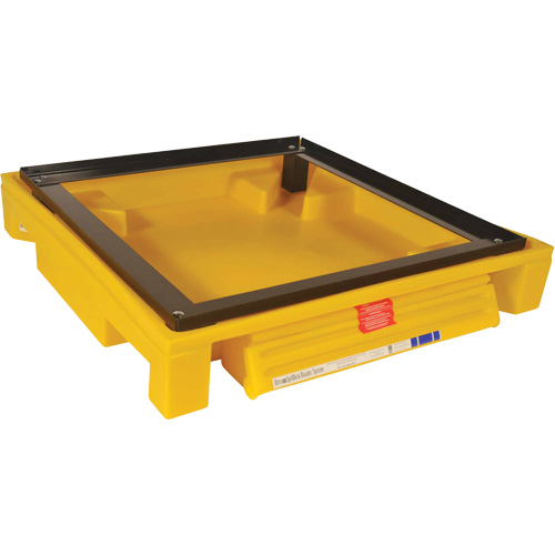 Single Drum Ultra-Safety Cabinet Bladder System&reg;, 37.8" L x 37.8" W x 6.3" H, 1500 lbs. Load Capacity Superchem Industries