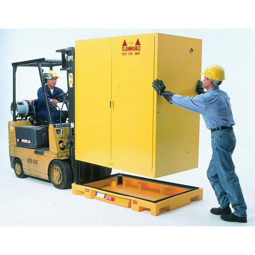 Double Drum Ultra-Safety Cabinet Bladder System&reg;, 63" L x 38.5" W x 6.3" H, 3000 lbs. Load Capacity Superchem Industries