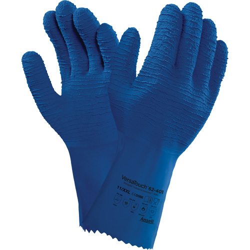 Gants Alphatec 62-401, Taille 7, 12,6" lo, Latex de caoutchouc, Doublure en Coton Superchem Industries