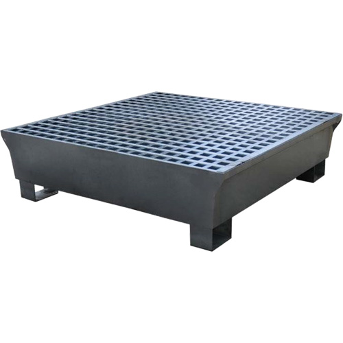 4-Drum Steel Ultra-Spill Pallet&reg;, 68 US gal. Spill Capacity, 49.1" x 47.1" x 10.9" Superchem Industries