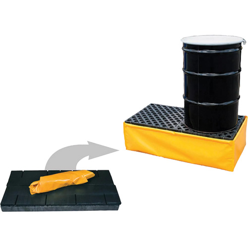 2-Drum Flexible Ultra-Spill Pallet&reg;, 66 US gal. Spill Capacity, 48" x 24" x 14" Superchem Industries