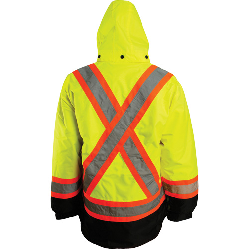7-in-1 Jacket, Polyester, High Visibility Orange, Medium Superchem Industries
