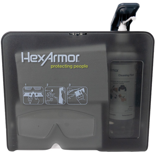 Wall Mounted Eyewear Cleaning Station, Metal, 11.8" L x 10.4" H Superchem Industries