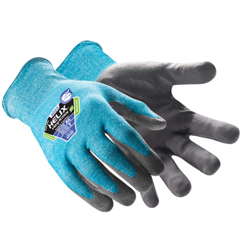 Gants r&eacute;sistants aux coupures Helix 3055 Bamboo TwinFlex, Taille 5/2T-petit, Calibre 18, Rev&ecirc;tement Nitrile, Enveloppe en PEHP/Polyamide, ASTM ANSI niveau A4 Superchem Industries