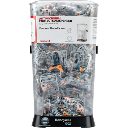 Distributeur de bouchons doreille filaires HL400 AM avec boîte de bouchons doreille LT-30 Superchem Industries