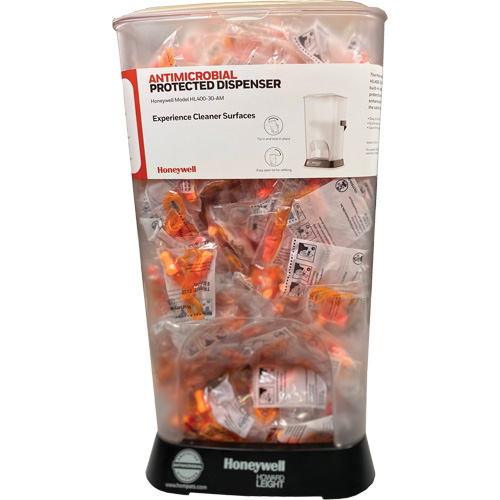 Distributeur de bouchons doreille filaires HL400 AM avec boîte de bouchons doreille TFP-30 Superchem Industries
