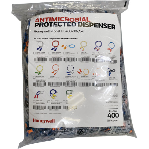 LT-30 Earplugs Refill for HL400 Dispenser, Bulk - Polybag, Corded Superchem Industries