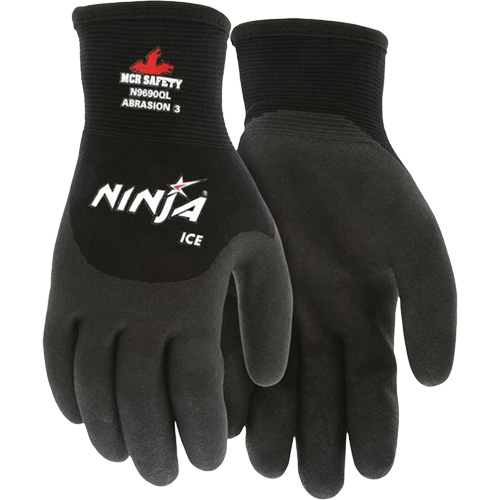 Ninja&reg; Ice Insulated Winter Gloves, Medium, HPT Coating, 15 Gauge, Nylon Shell Superchem Industries