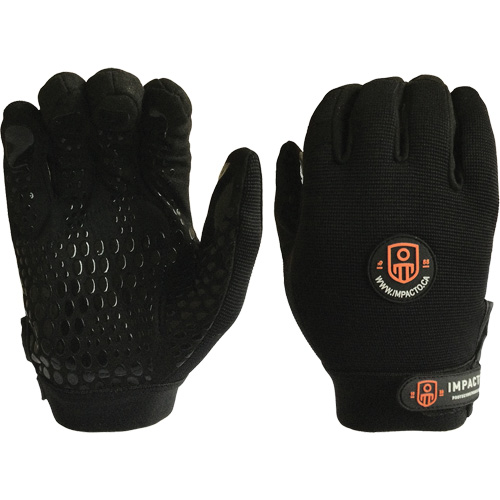 Mechanic Anti-Impact Gloves, 7/Small, Synthetic/Suede Palm, Elastic/Hook & Loop Cuff Superchem Industries