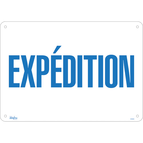 "Exp&eacute;dition" Sign, 14" x 20", Aluminum, French Superchem Industries