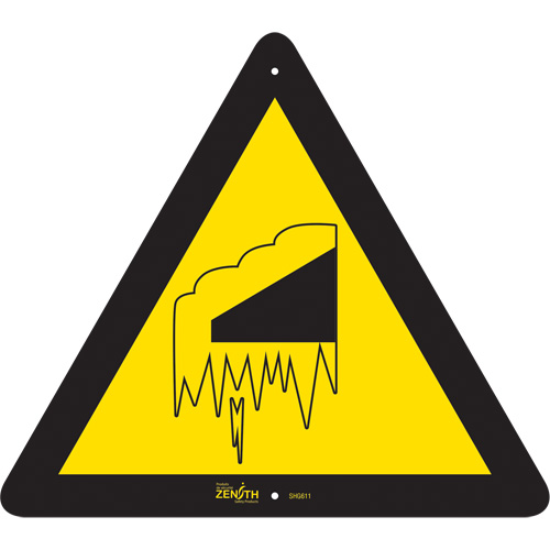 Enseigne de s&eacute;curit&eacute; conforme &agrave; la CSA -Falling Snow/Ice, 12" x 12", Aluminium, Pictogramme Superchem Industries