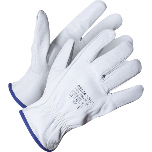 Gant de chauffeur Delta Force, 9/Grand, Paume en Cuir fleur de ch&egrave;vre, Kevlar Superchem Industries