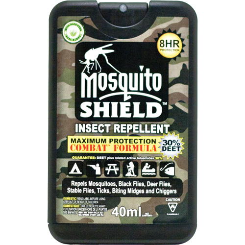 Pocket-Sized Mosquito Shield Insect Repellent, 30% DEET, Spray, 40 ml Superchem Industries