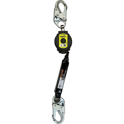 Limiteur de chute personnel TurboLite+ Miller, 6', Sangles, Stationnaire Superchem Industries
