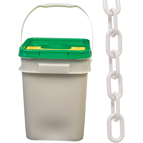 Heavy-Duty Plastic Safety Chain, White Superchem Industries