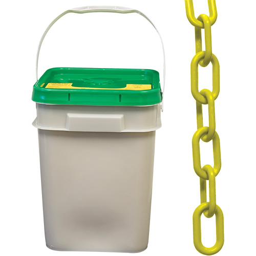 Heavy-Duty Plastic Safety Chain, Yellow Superchem Industries