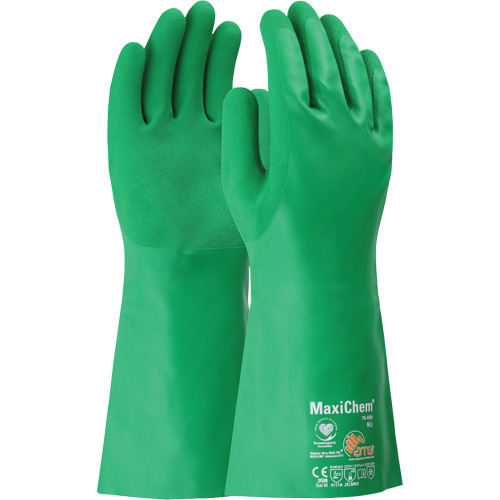 Gants r&eacute;sistants aux produits chimiques ATG MaxiChem, Taille Petit, 14" lo, Nitrile Superchem Industries