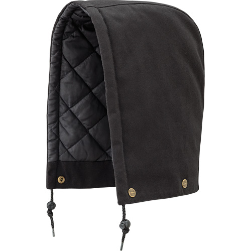 538BK Capuchon pour parka, blouson aviateur ou combinaison de s&eacute;curit&eacute; matelass&eacute;e, Noir, Coton Superchem Industries