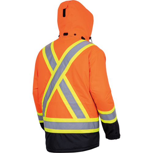 5407 Waterproof Insulated Heated Safety Jacket, Men's, Small, High-Visibility Orange Superchem Industries